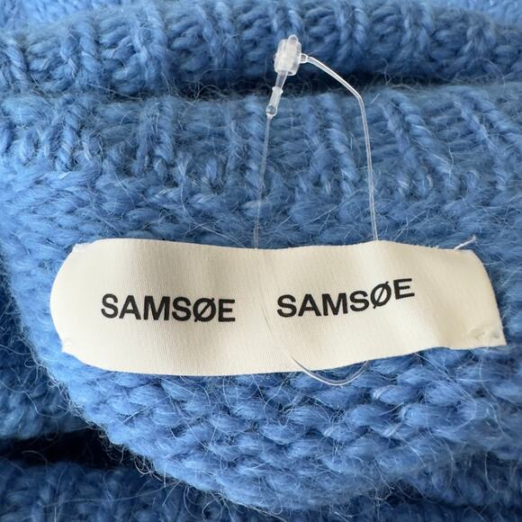 Samsoe Samsoe Molli Wool & Alpaca Blend Turtleneck Sweater in Lichen Blue NWOT - Picture 13 of 13